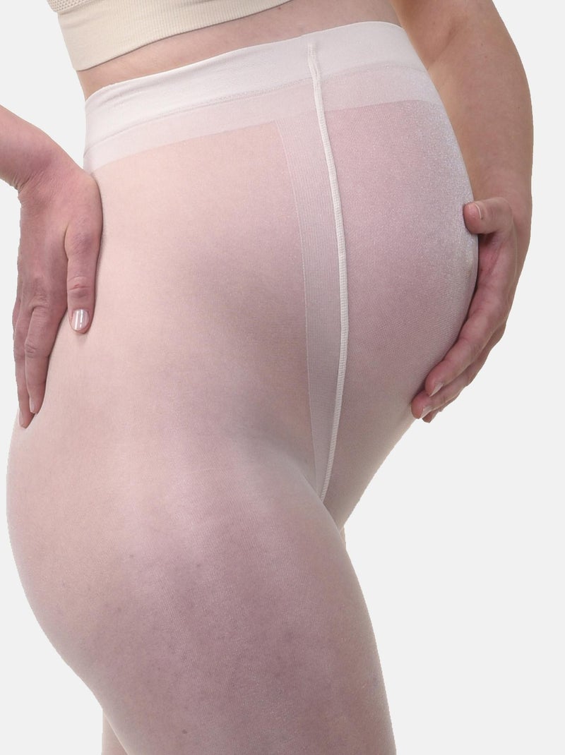 Collants de grossesse transparant confortables 20den (Mamsy) Blanc - Kiabi