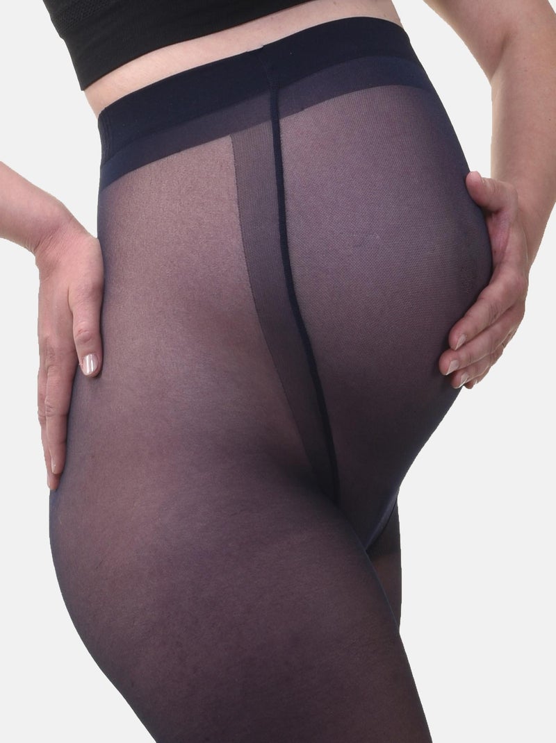 Collants de grossesse transparant confortables 20den (Mamsy) Bleu marine - Kiabi