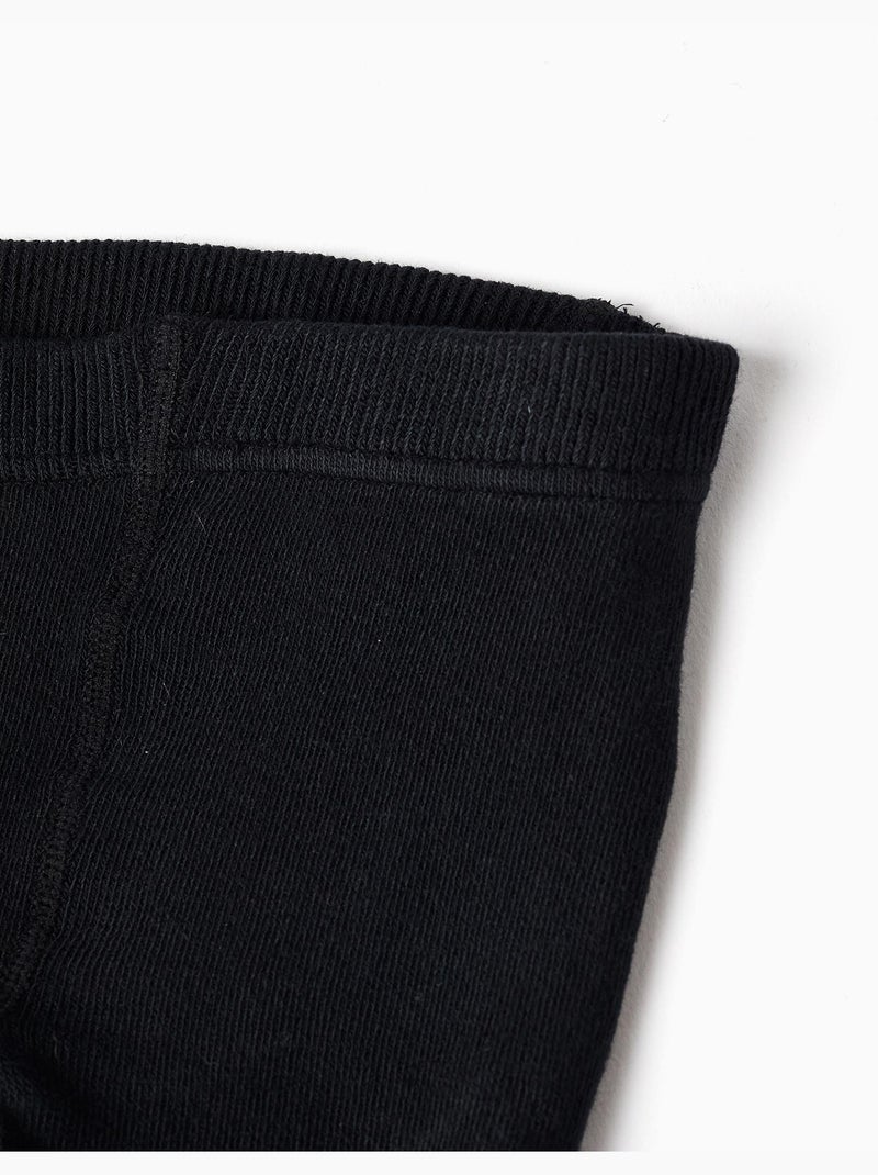Collants de maille côtelée anti-bouloche Noir Noir - Kiabi