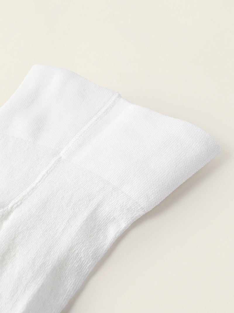 Collants de Taille Haute Blanc - Kiabi