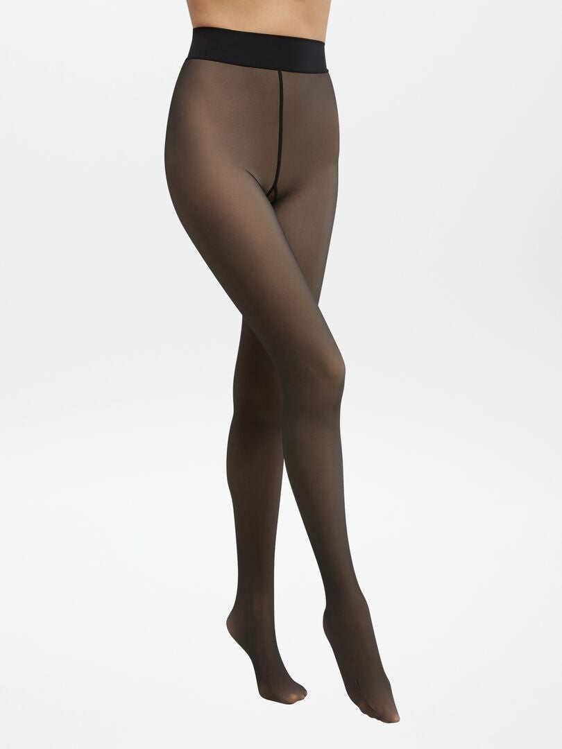 Collants 'Dim' 80D polaire noir - Kiabi