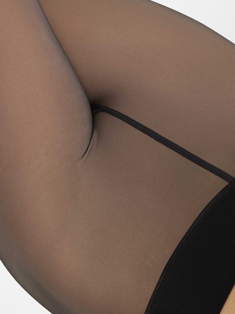 Collants 'Dim' 80D polaire noir - Kiabi