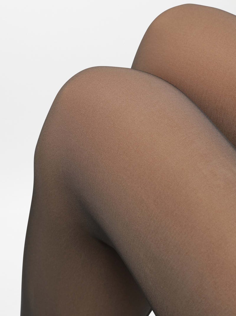 Collants 'Dim' 80D polaire noir - Kiabi