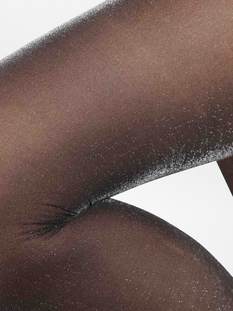 Collants 'Dim' argentés 26D Noir - Kiabi