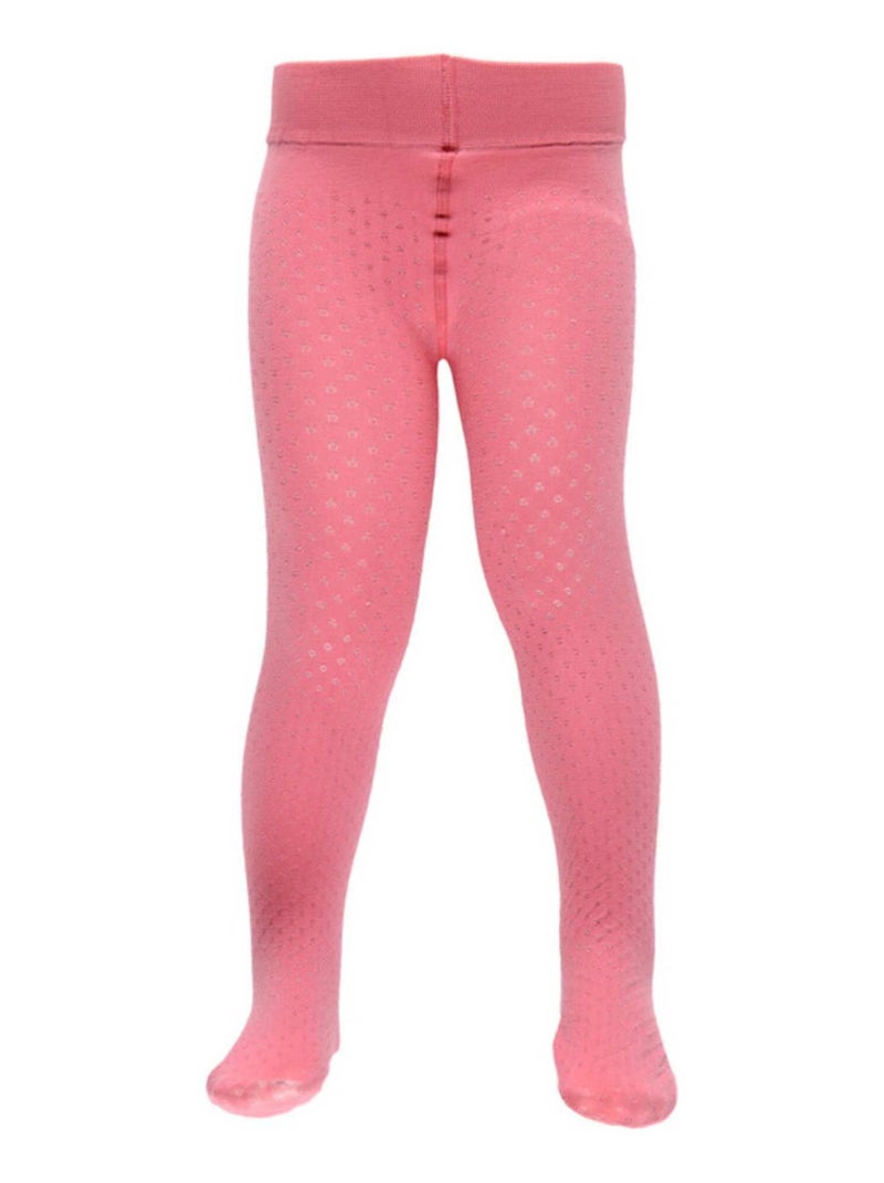 Collants effet plumetis Rose - Kiabi