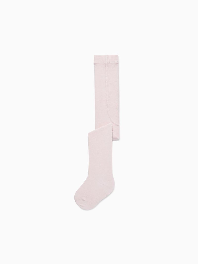 Collants en coton anti-bouloches Rose clair - Kiabi