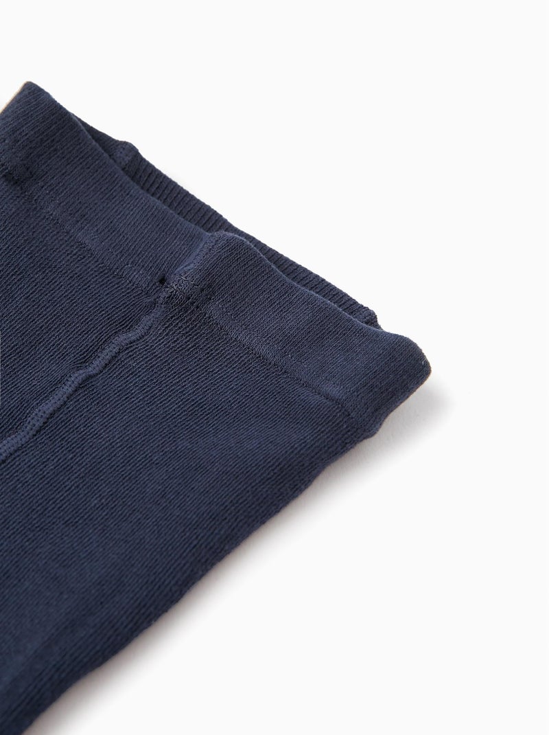 Collants en Maille Anti-Boulochage Bleu foncé - Kiabi