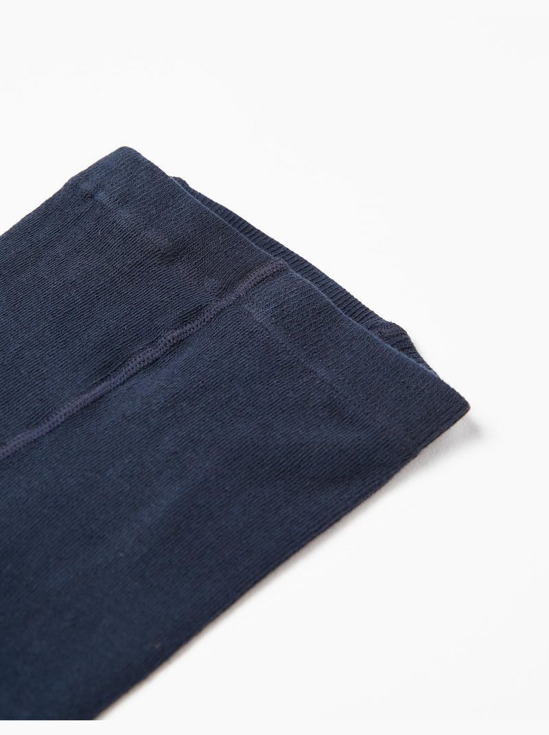 Collants en Maille Anti-Boulochage Bleu foncé - Kiabi