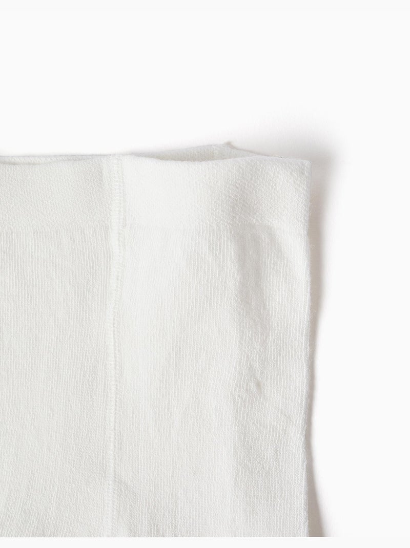Collants en maille avec jacquard Blanc - Kiabi