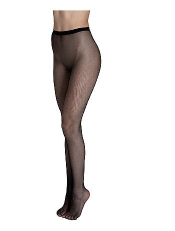 Collants en résille sans coutures Fashion Net noir