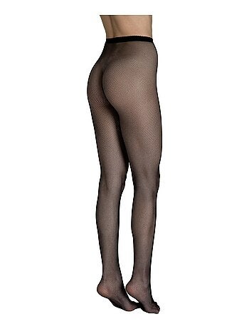 Collants en résille sans coutures Fashion Net noir