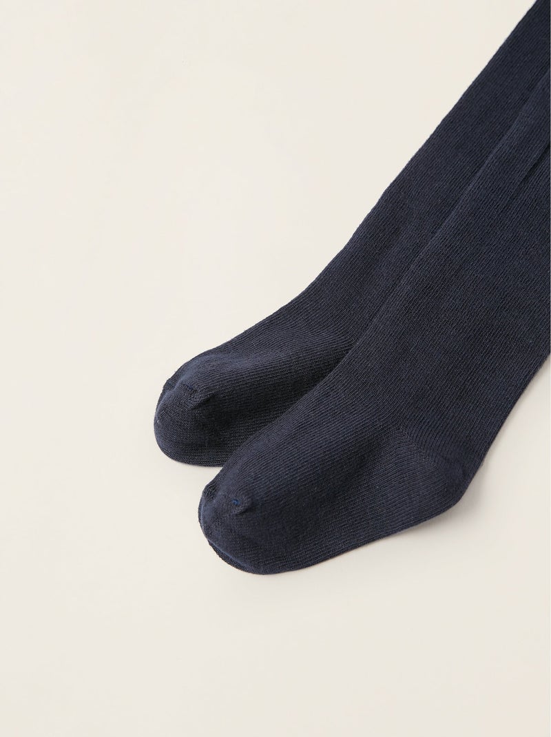Collants en tricot avec volants Bleu foncé - Kiabi