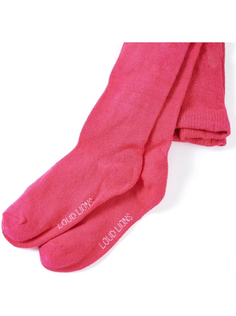 Collants enfant unis coton mélangé - vidaxl Rose fluo - Kiabi
