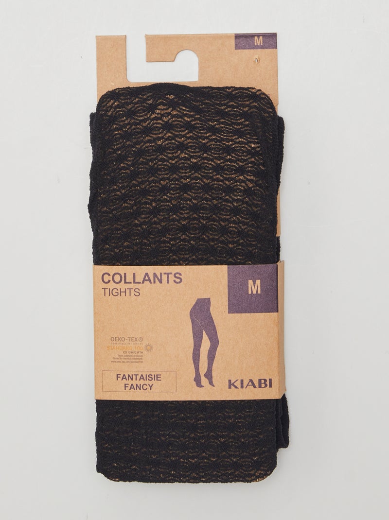Collants fantaisie noir - Kiabi