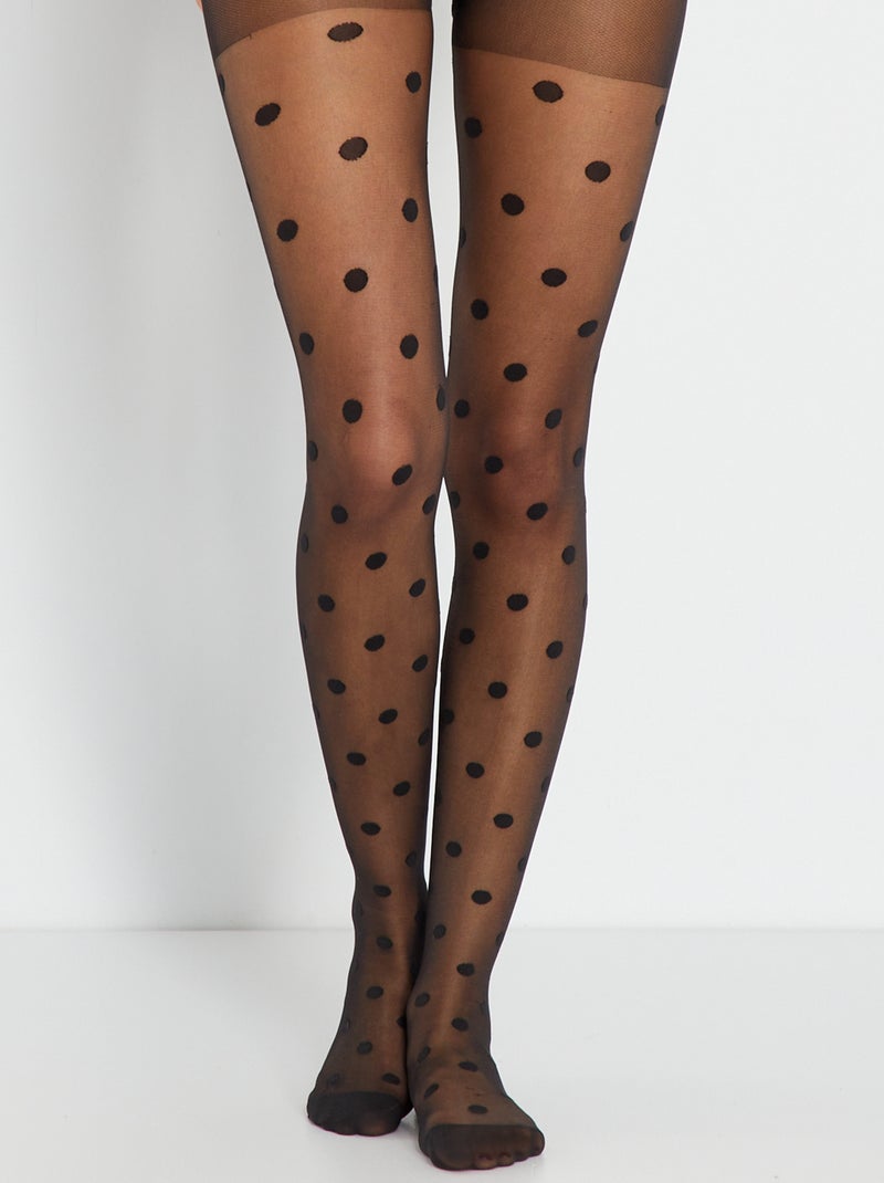Collants fantaisie Style 'DIM' noir - Kiabi