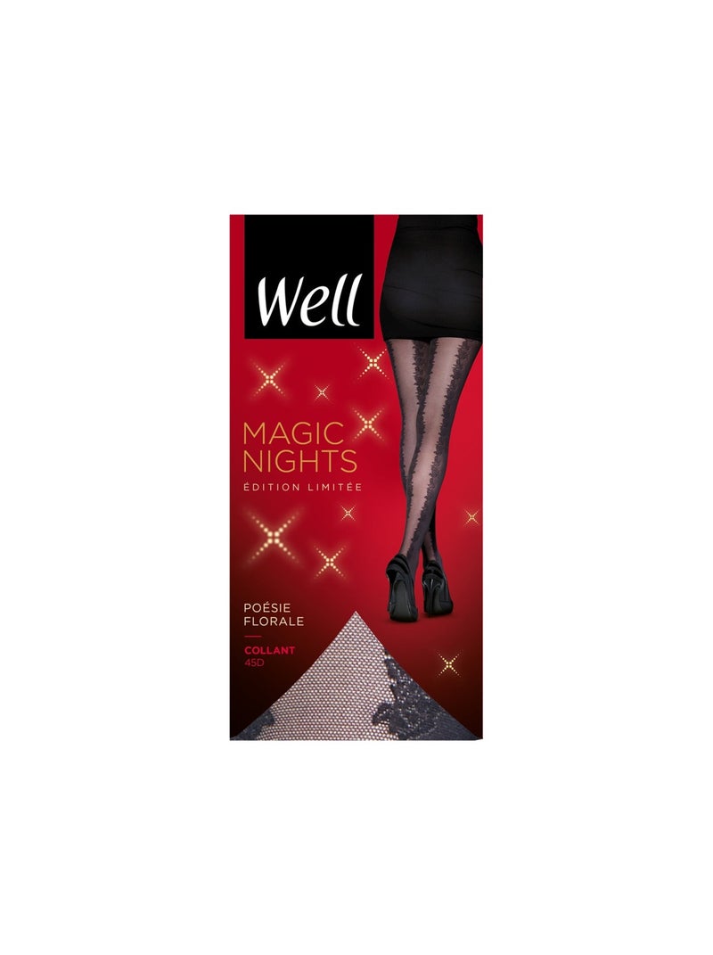 Collants fantaisies 45D MAGIC NIGHTS Noir - Kiabi