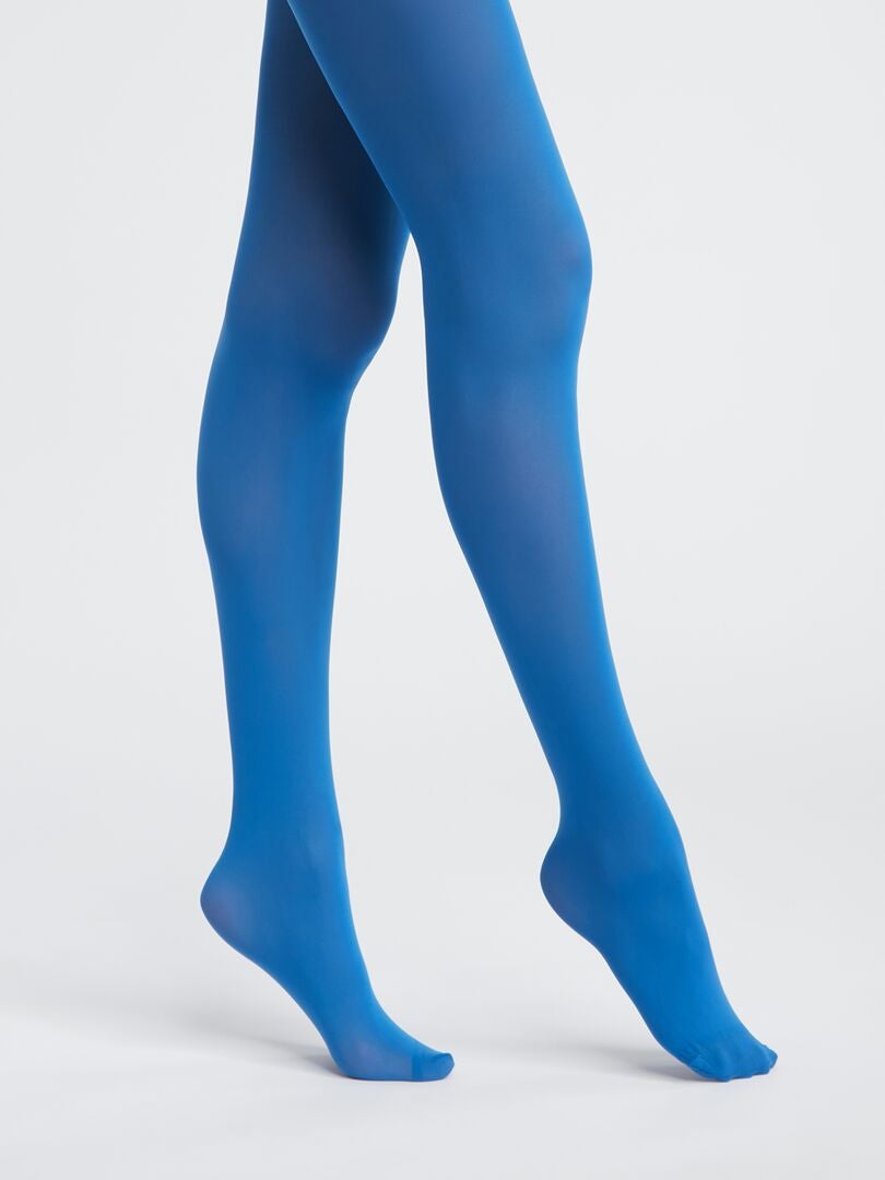 Collants opaque 'Dim' Bleu - Kiabi