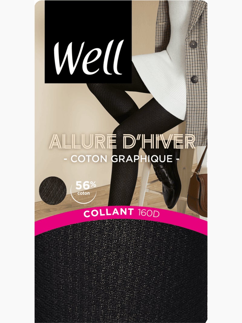 Collants opaques 160d allure d'hiver Noir - Kiabi