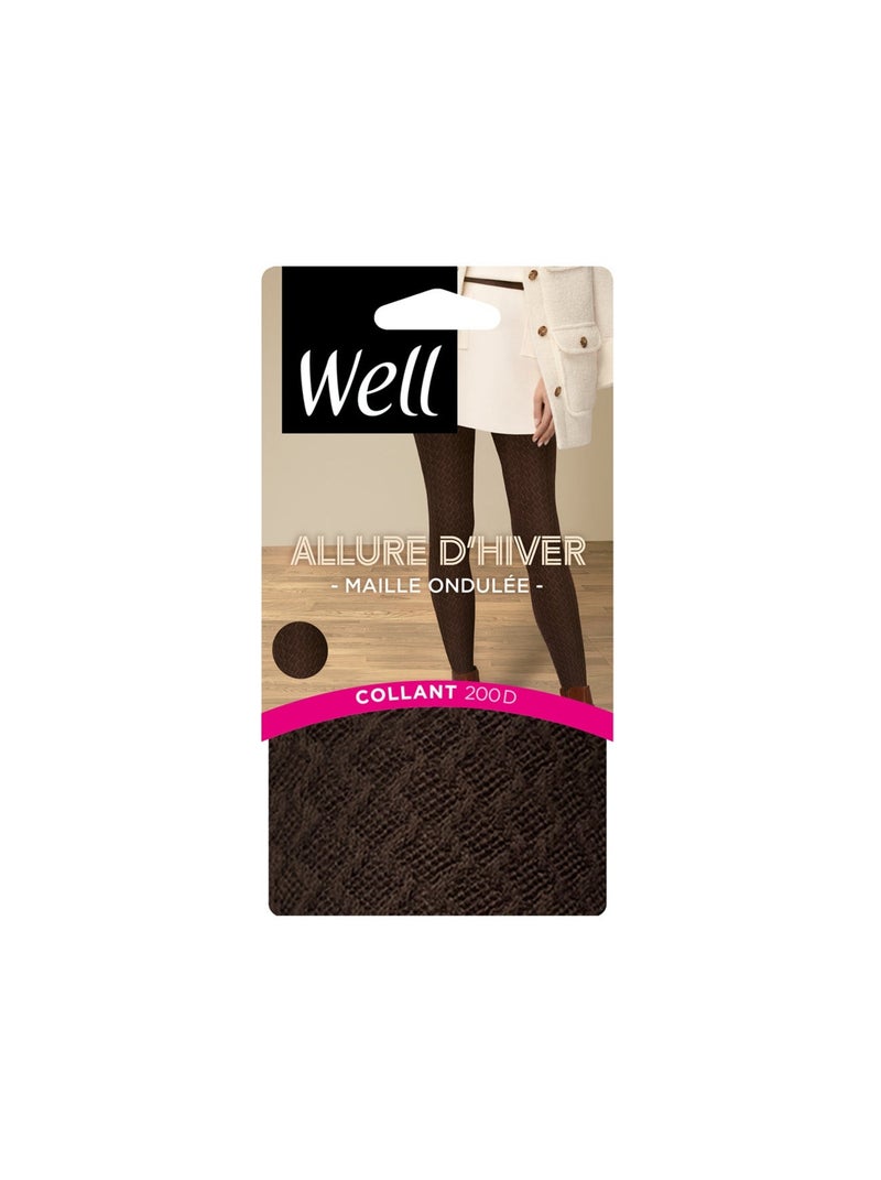 Collants opaques 200D ALLURE D'HIVER Marron chocolat - Kiabi