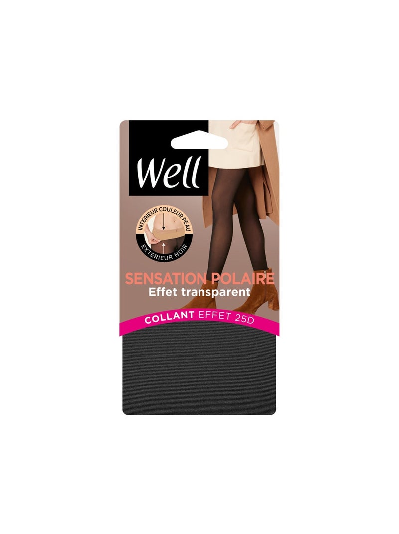 Collants opaques 25D SENSATION POLAIRE Noir - Kiabi