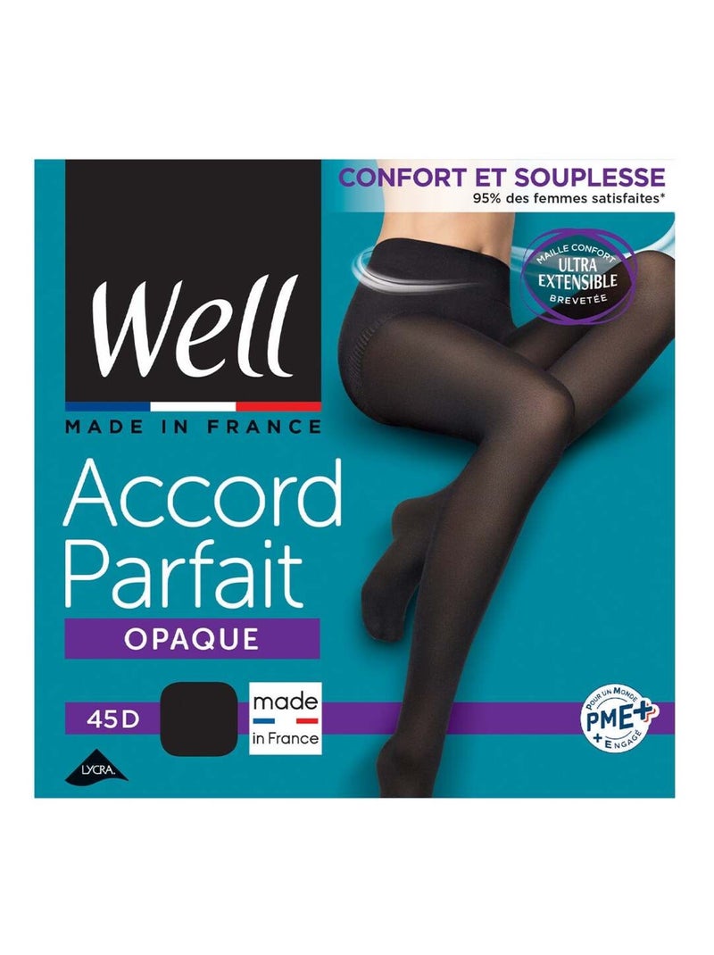 Collants opaques 45D ACCORD PARFAIT Noir - Kiabi