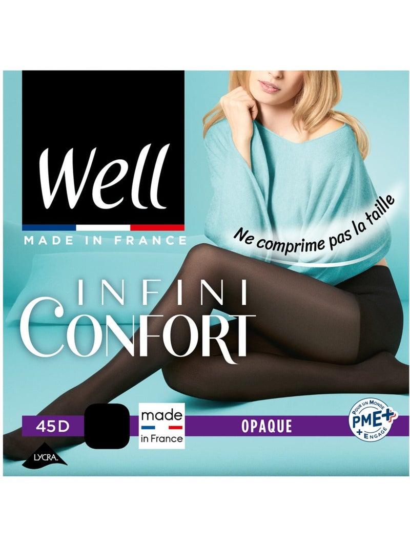 Collants opaques 45D INFINI CONFORT Noir - Kiabi
