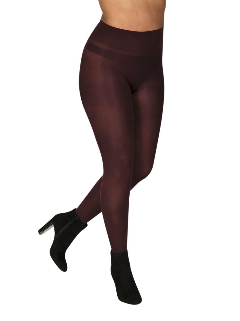 Collants opaques 55D MON INDISPENSABLE Bordeaux Femme
