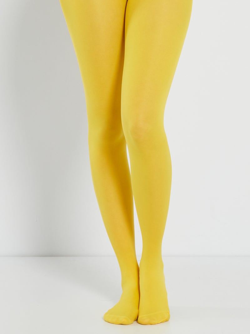 Collants opaques veloutés 'DIM' 50D Jaune - Kiabi
