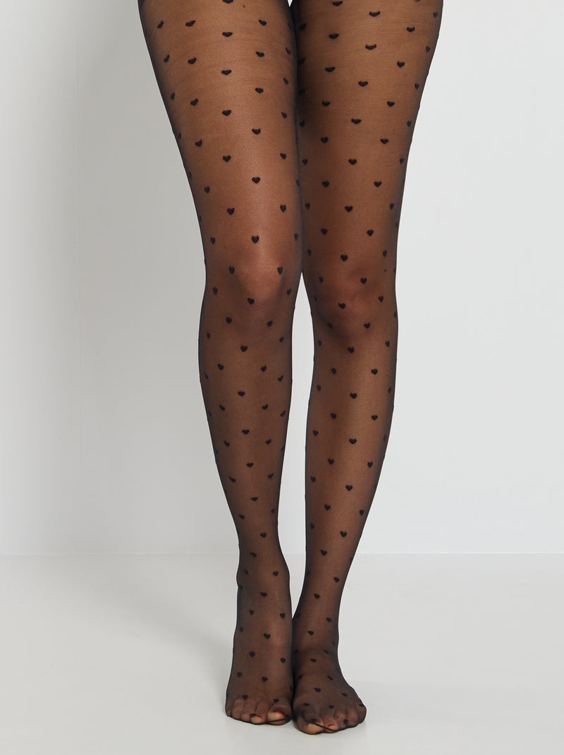 Collants plumetis 20D noir - Kiabi
