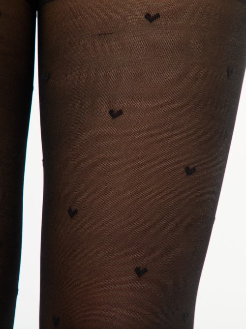 Collants plumetis à cœur - Kiabi