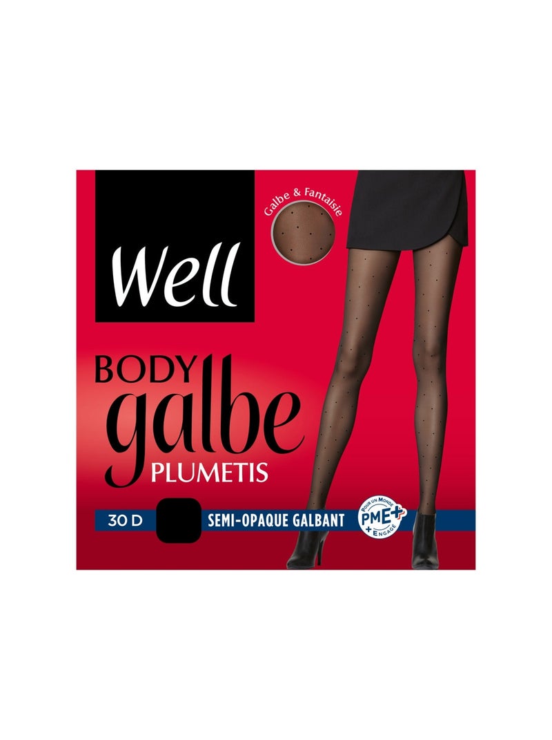 Collants semi-opaques 30D BODY GALBE Noir - Kiabi