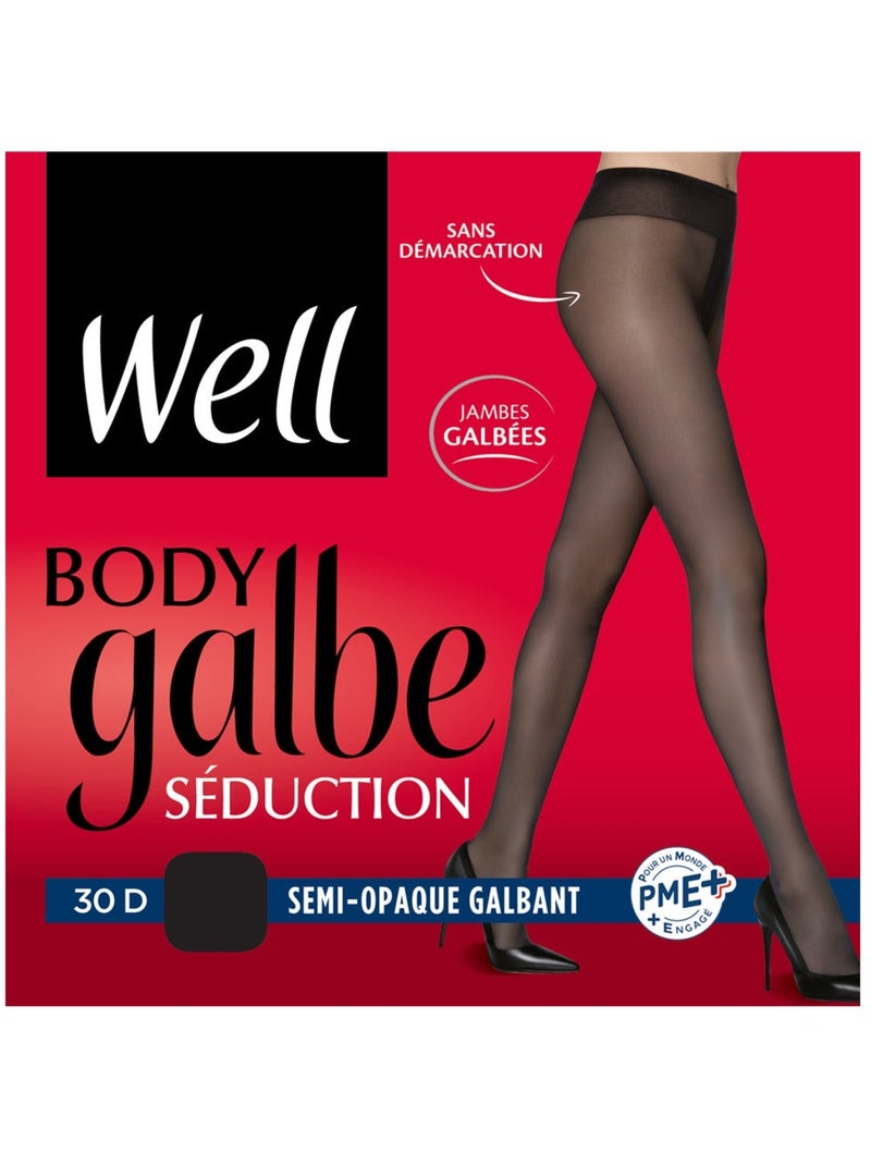 Collants semi-opaques 30D BODY GALBE Noir - Kiabi