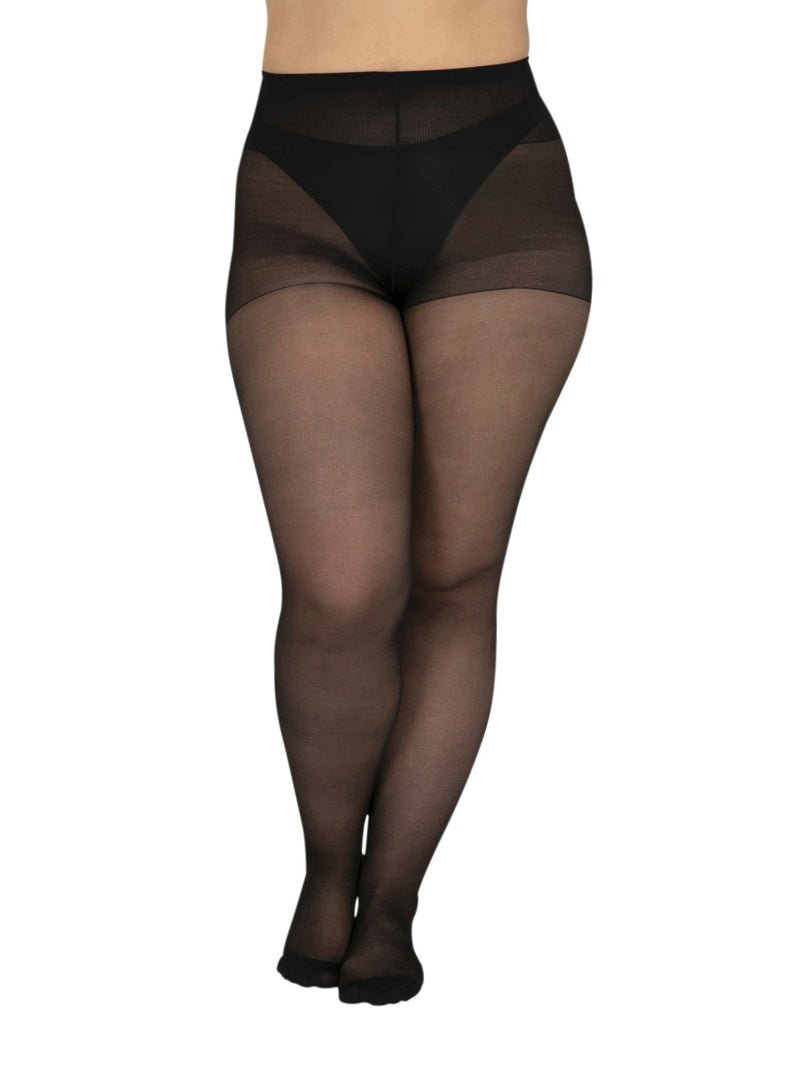 Collants semi-opaques 30D MES GAMBETTES AIMENT LA PLANÈTE Noir - Kiabi