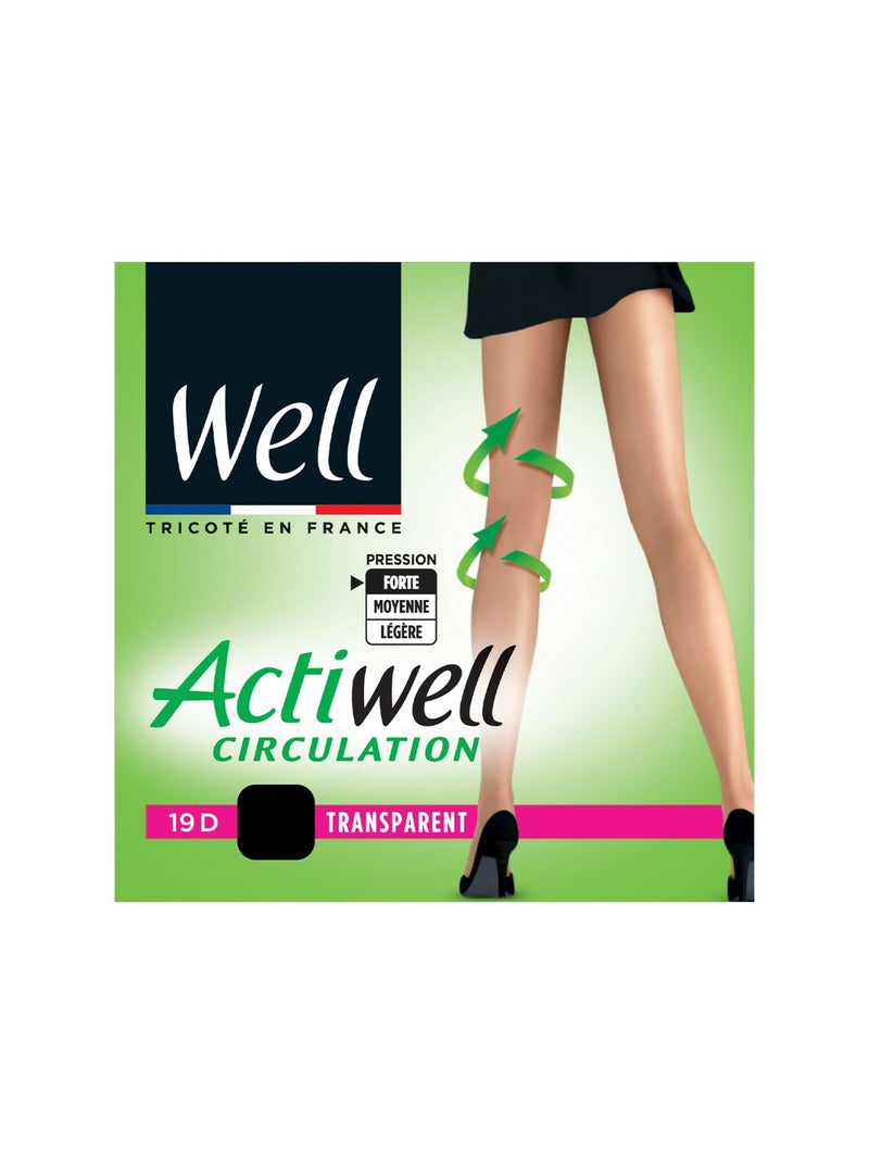 Collants transparents 19D ACTIWELL Noir - Kiabi