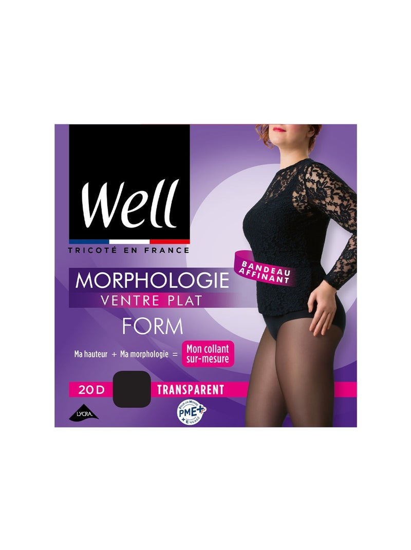 Collants transparents 20D MORPHOLOGIE Noir - Kiabi