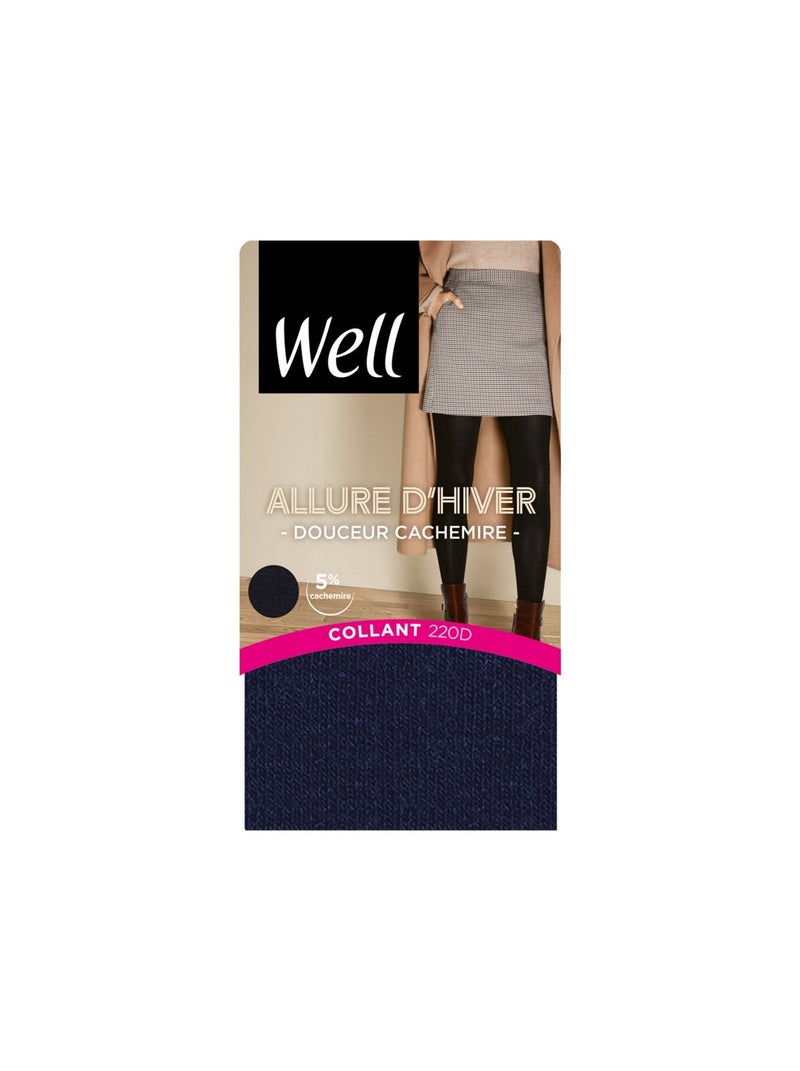Collants ultra-opaques 220D ALLURE D'HIVER Bleu nuit - Kiabi