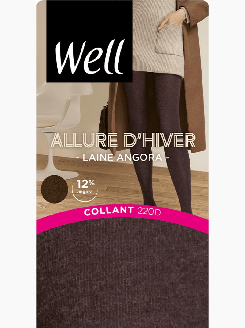 Collants ultra-opaques 220D ALLURE D'HIVER Marron chocolat - Kiabi