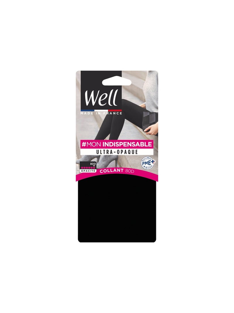 Collants ultra-opaques 80D MON INDISPENSABLE Noir - Kiabi