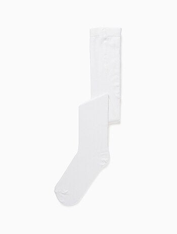 Collants unis en maille anti-bouloche