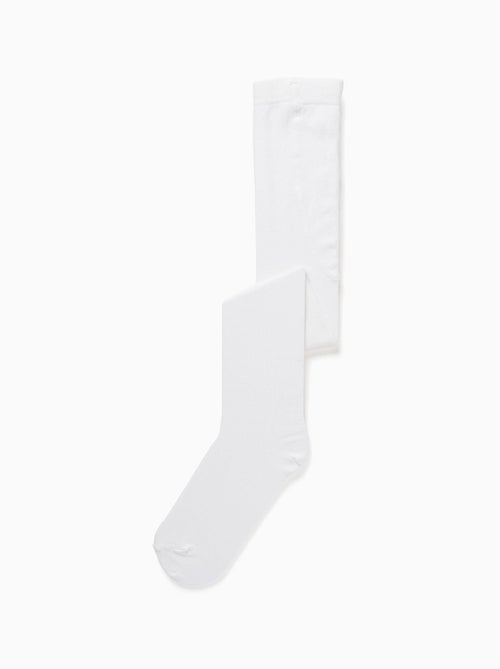 Collants unis en maille anti-bouloche - Kiabi