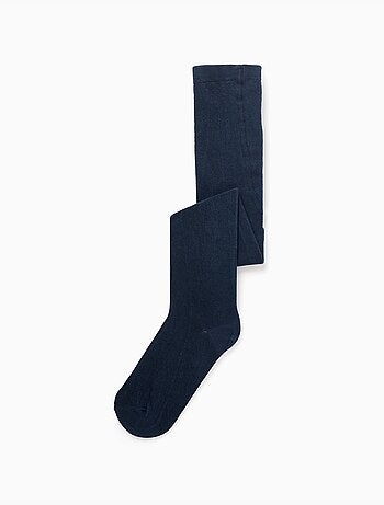 Collants unis en maille anti-bouloche