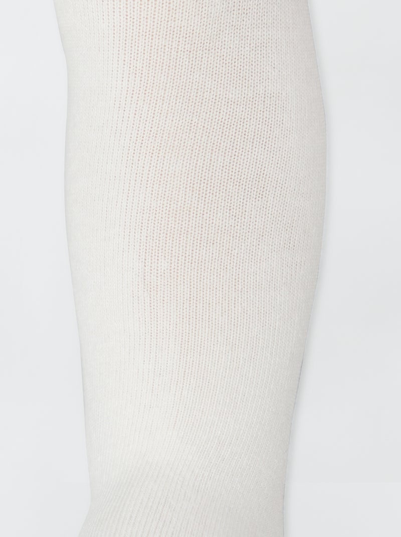 Collants unis et chauds Blanc - Kiabi