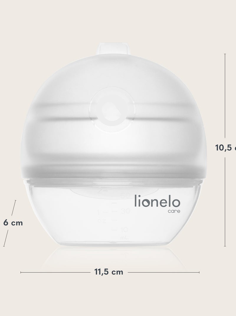 Collecteur et Tire-Lait LIONELO Milky 2en1 - 60 ml - Discret - Mains libre - Sans BPA Blanc - Kiabi