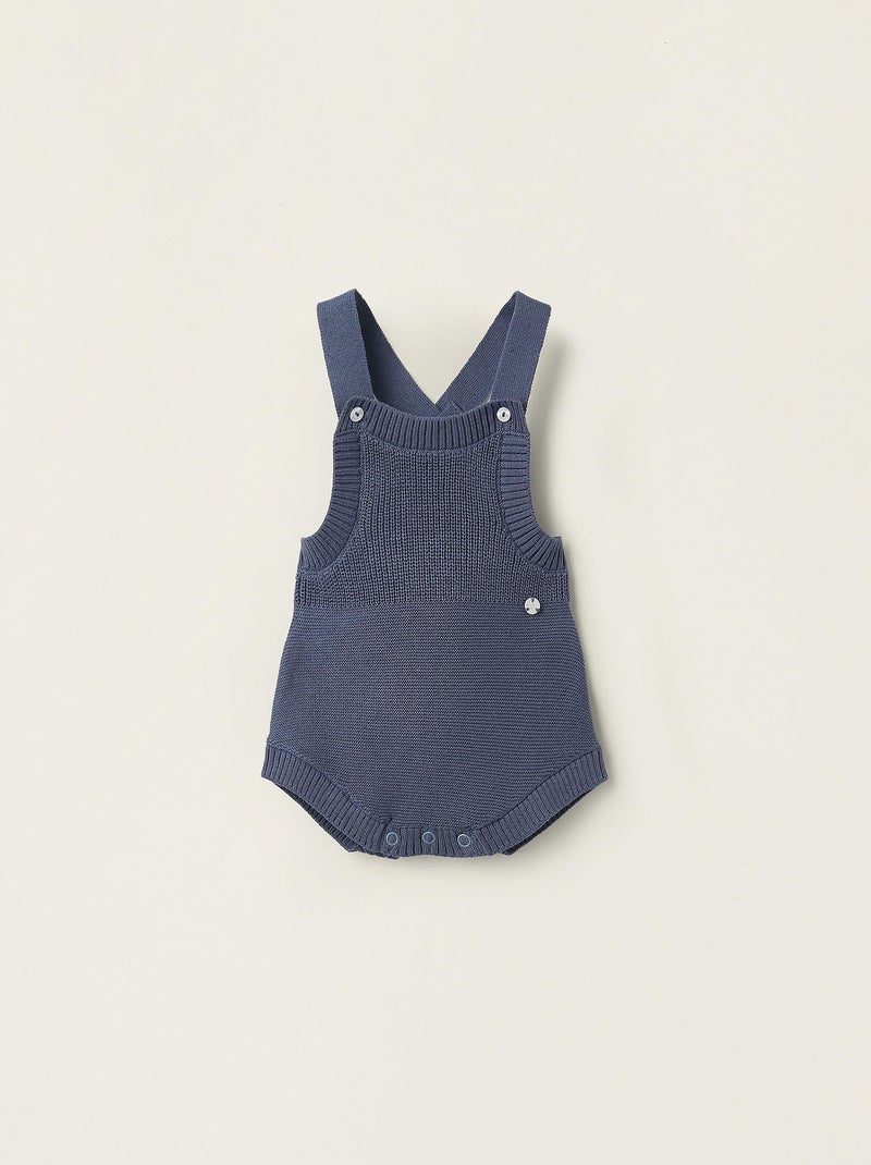 Collection Brothers & Sisters. Combi-short en maille bleu pour nouveau-né SUMMER BREEZE Bleu - Kiabi