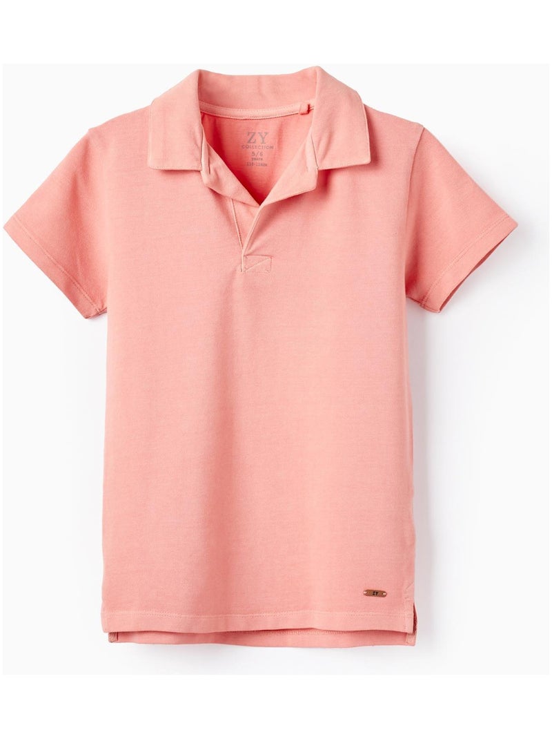 Collection Brothers & Sisters. Polo corail pour garçon manches courtes HAJJ COLLECTION Rose - Kiabi