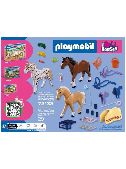 Collection De Trois Chevaux - Playmobil - Kiabi