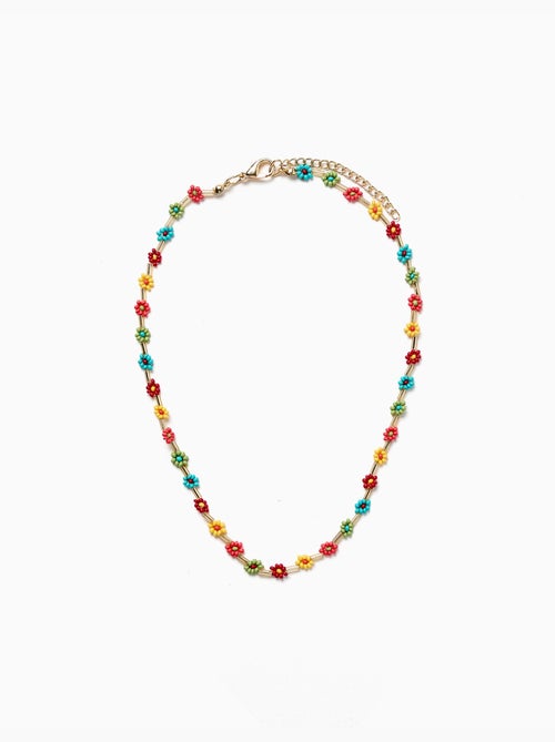 Collier à perles florales - Kiabi