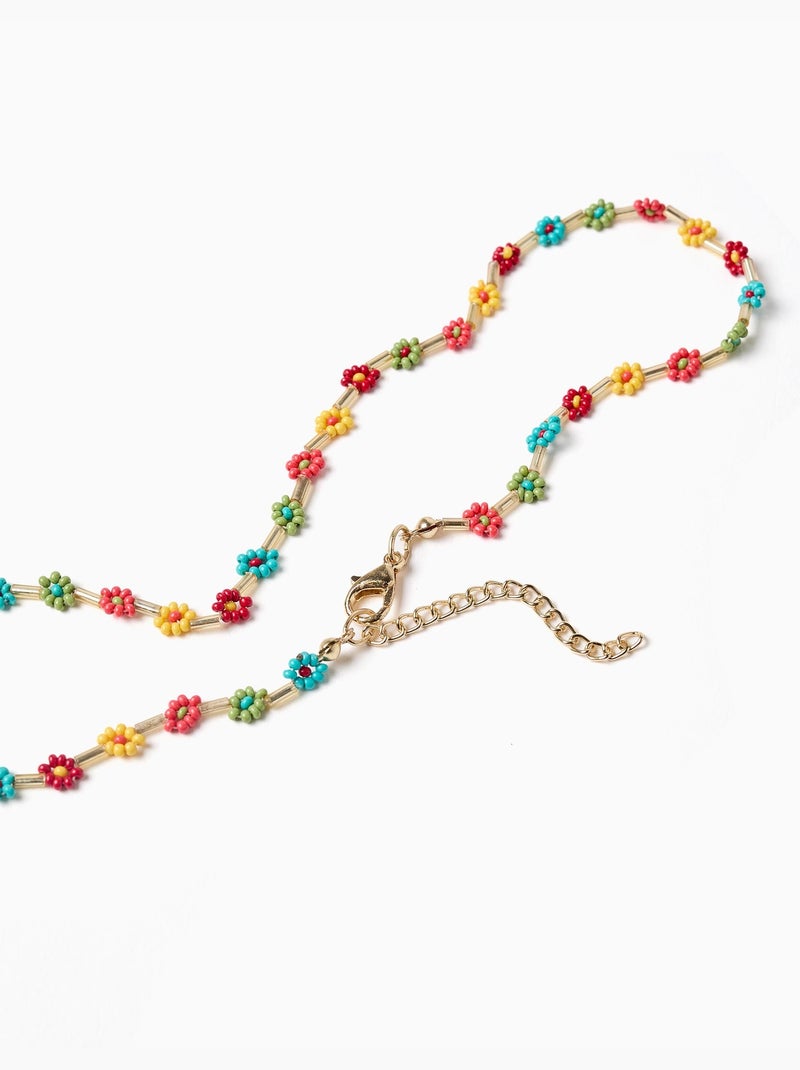 Collier à perles florales Multicolore - Kiabi