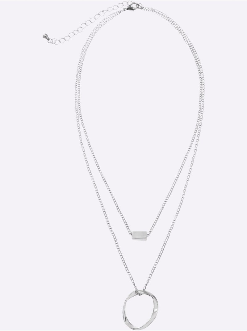 Collier Accessoire Facile à Assortir - Taille Standard - helline Argent - Kiabi