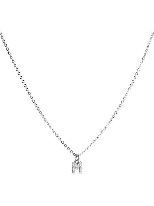 Collier Alphabet Luxenter argenté - Kiabi